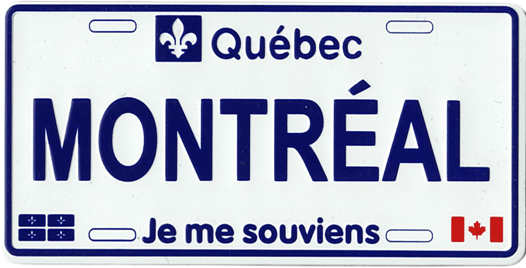 Montreal License Plate
