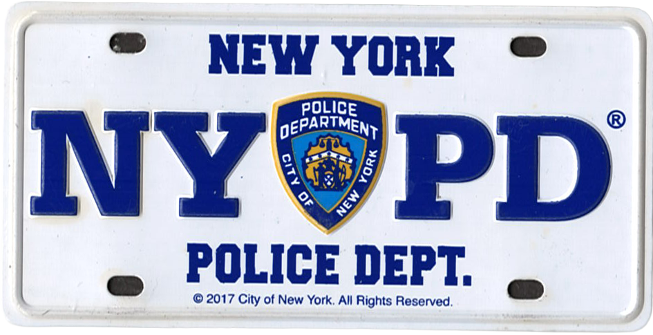 NYPD License Plate