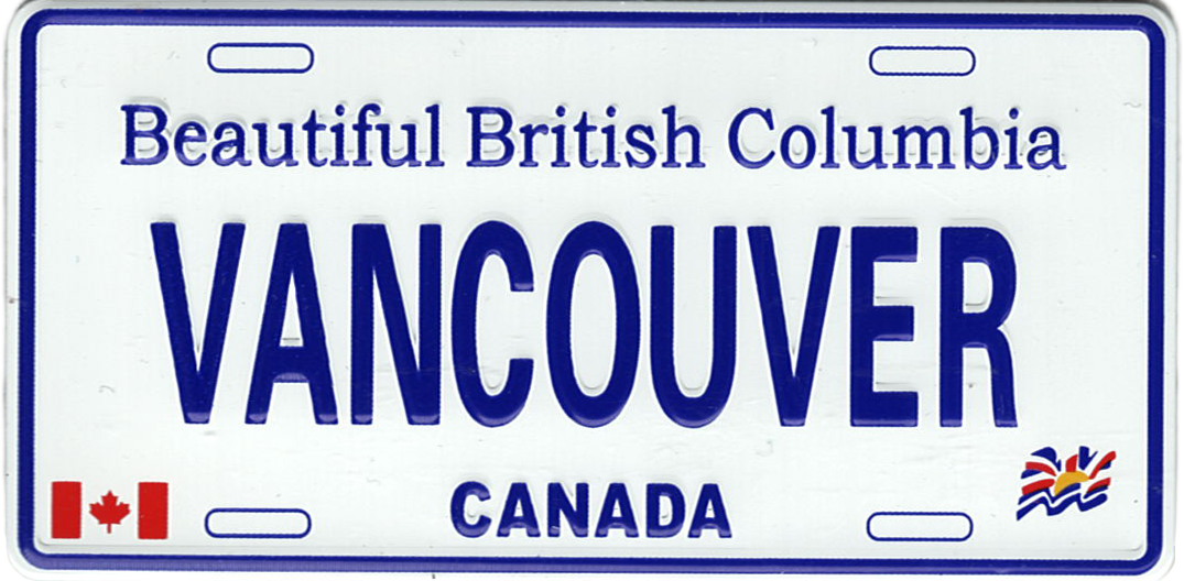 Vancouver License Plate